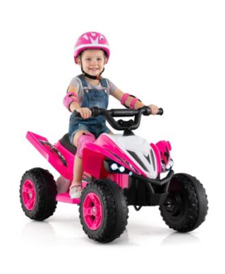 12V Kids 4-Wheeler ATV Quad with LED Lights and 7-mph Max Speed
