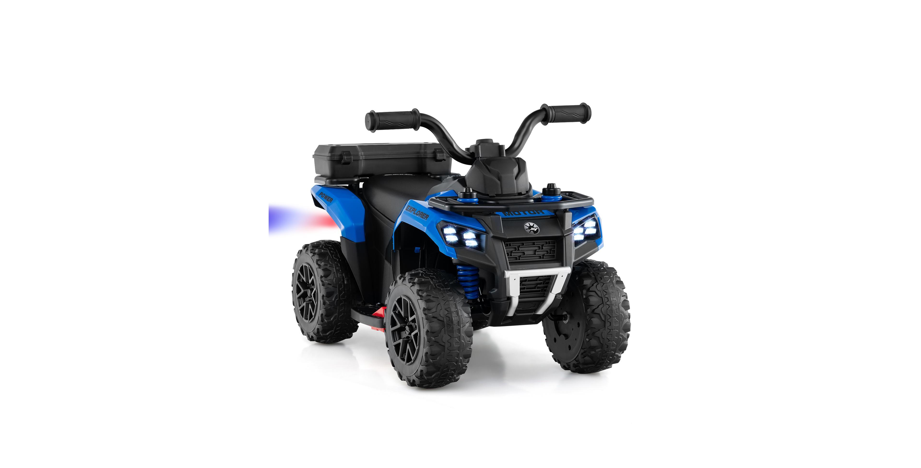 Mecale 6V Kids Ride-On Atv with Spray Function, Music, and Storage Box