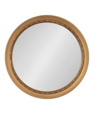 Wildomar Round Wall Mirror, Traditional Ornate Circle Mirror with Carved Detail Design for Bathroom Mirror for Over Sink