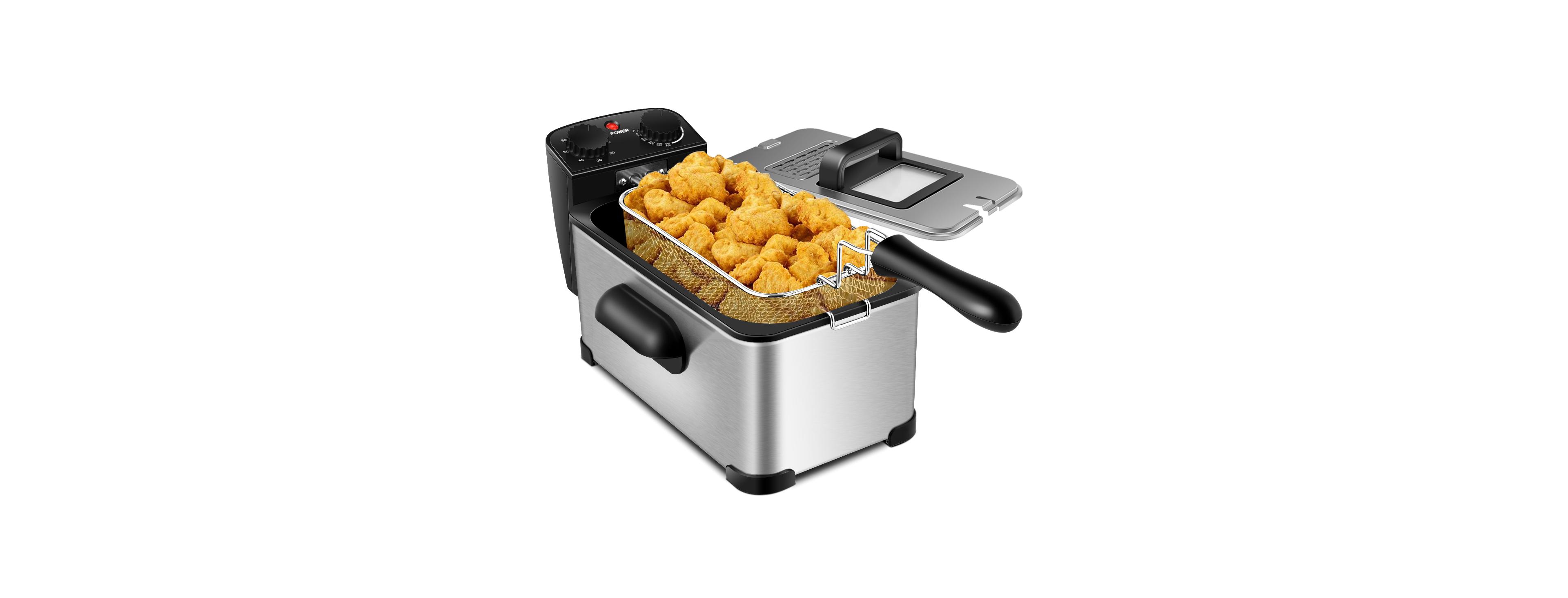 Costway Electric Deep Fryer 3.2 Qt/12-Cup Stainless Steel 1700W