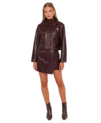 Women's Haylie Crop Faux Leather Jacket