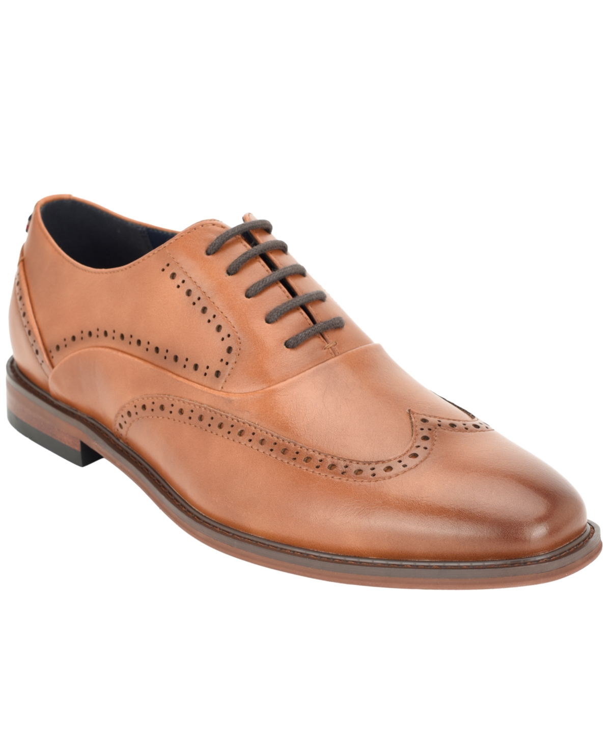 Tommy Hilfiger Men's Cohan Wingtip Lace-Up Faux Leather Oxfords - Light Brown