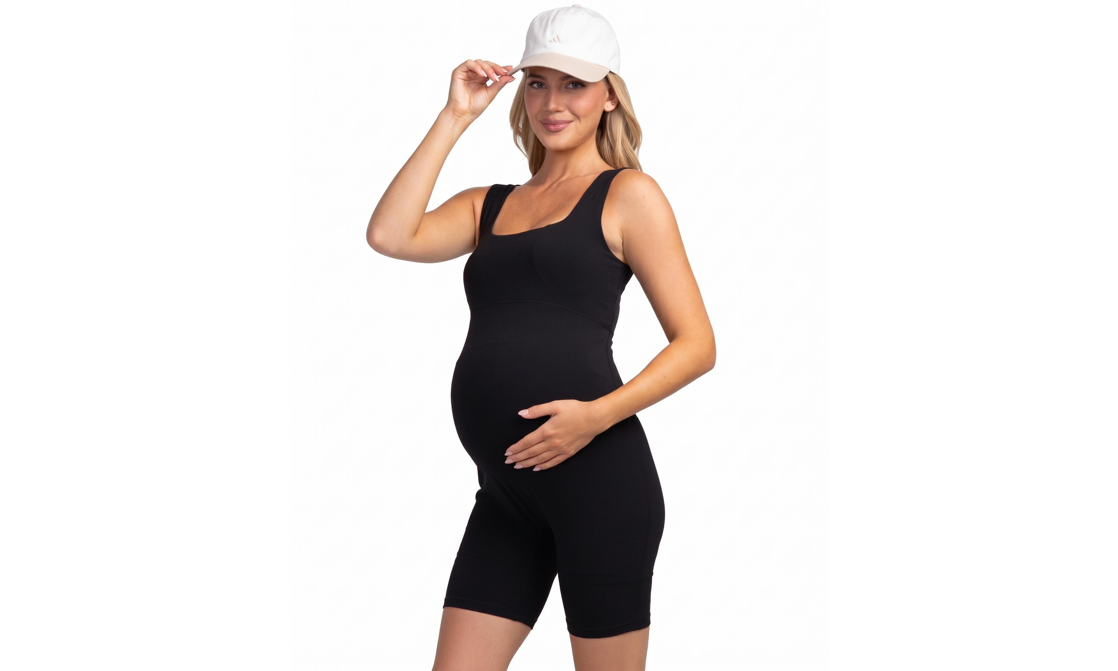 Hello Miz Maternity Square Neck Sleeveless Romper