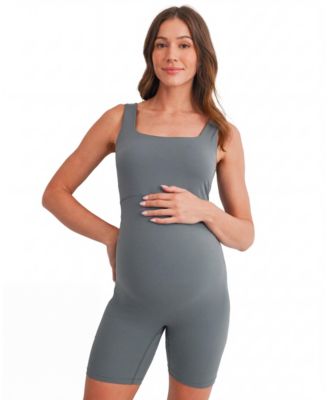 Maternity Square Neck Sleeveless Romper