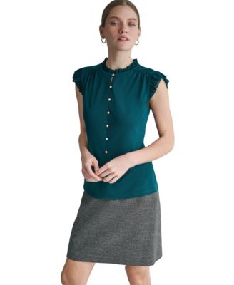 Women's Mock Neck Sleeveless Blouse