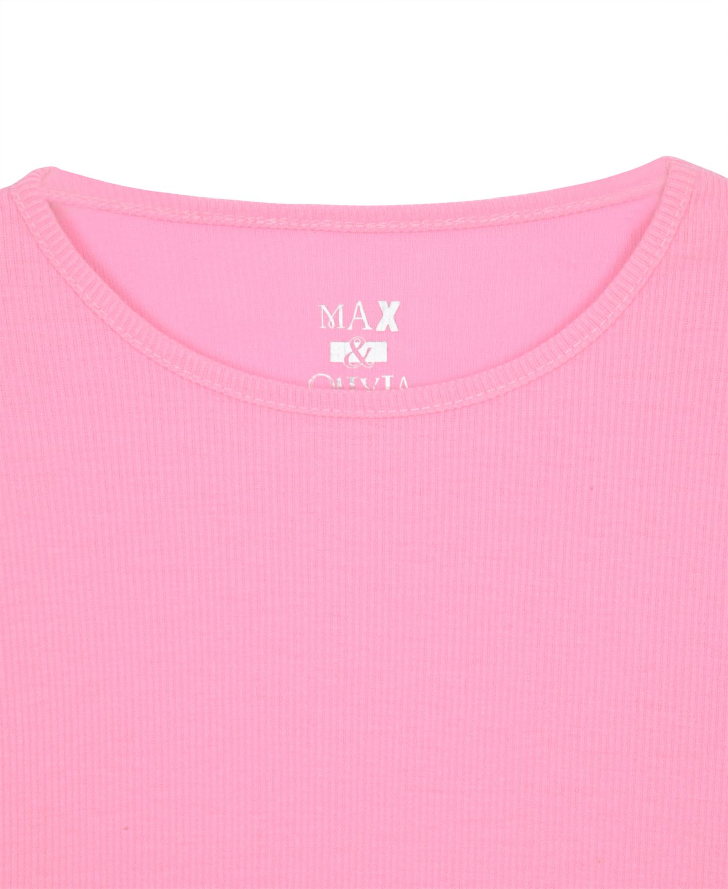 Max & Olivia Girls' 5-16 Milky Heart Ribbed Long-Sleeve Top and Pants, 2-Piece Set, цвет: Розовый — фото 3