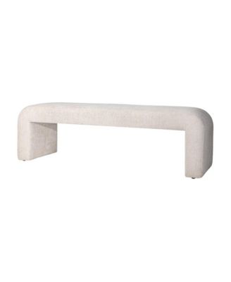 Jacquard Upholstered Curved Waterfall Bedroom Bench, End of Bed