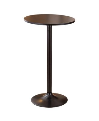Belham Black Round Top  Leg And Base Metal Bar Table