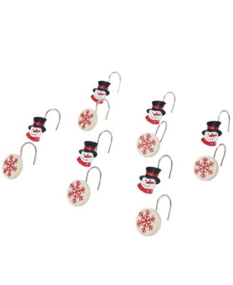Patchwork Plaid 12-Piece Resin Shower Hooks
