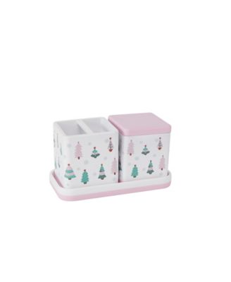 Frosted Fir 3-Piece Resin Bath Accessory Set
