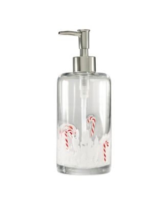 Candy Canes Glass Lotion Dispenser