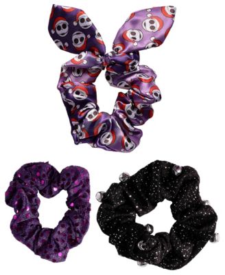 The Nightmare Before Christmas Officially Licensed Hair Scrunchies, 3-Piece Set