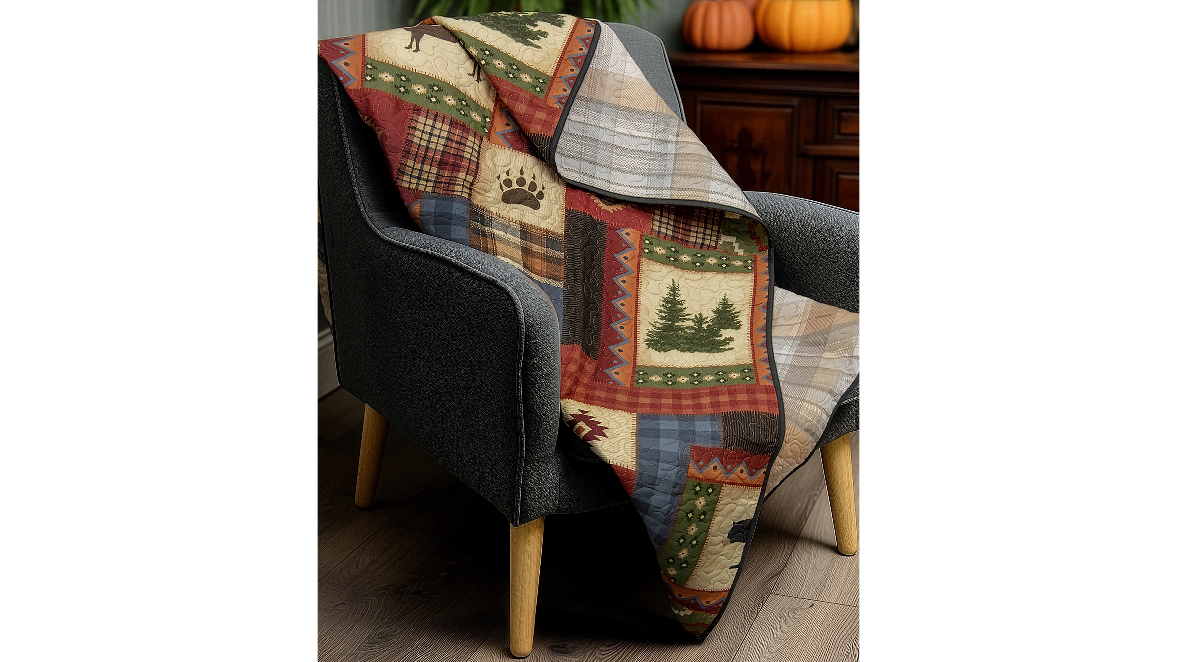 Your Lifestyle Green Forest Reversible Throw, 50" x 60"