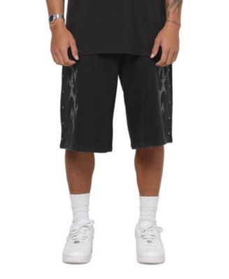 Men's La Familia Baggy Metal-Studs Sweat Shorts, 24" Inseam