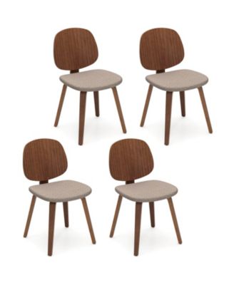 Modern Dining Chair Chenille Kitchen Chair Armless Side Dinette Chairs