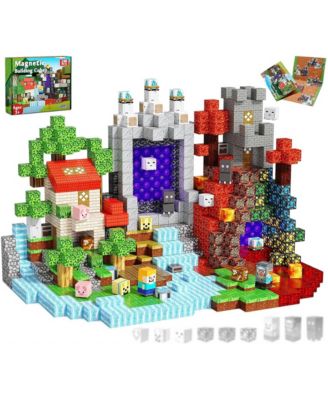 Minecraft Magnetic Building Blocks 240-Piece Set, Ages 3-12