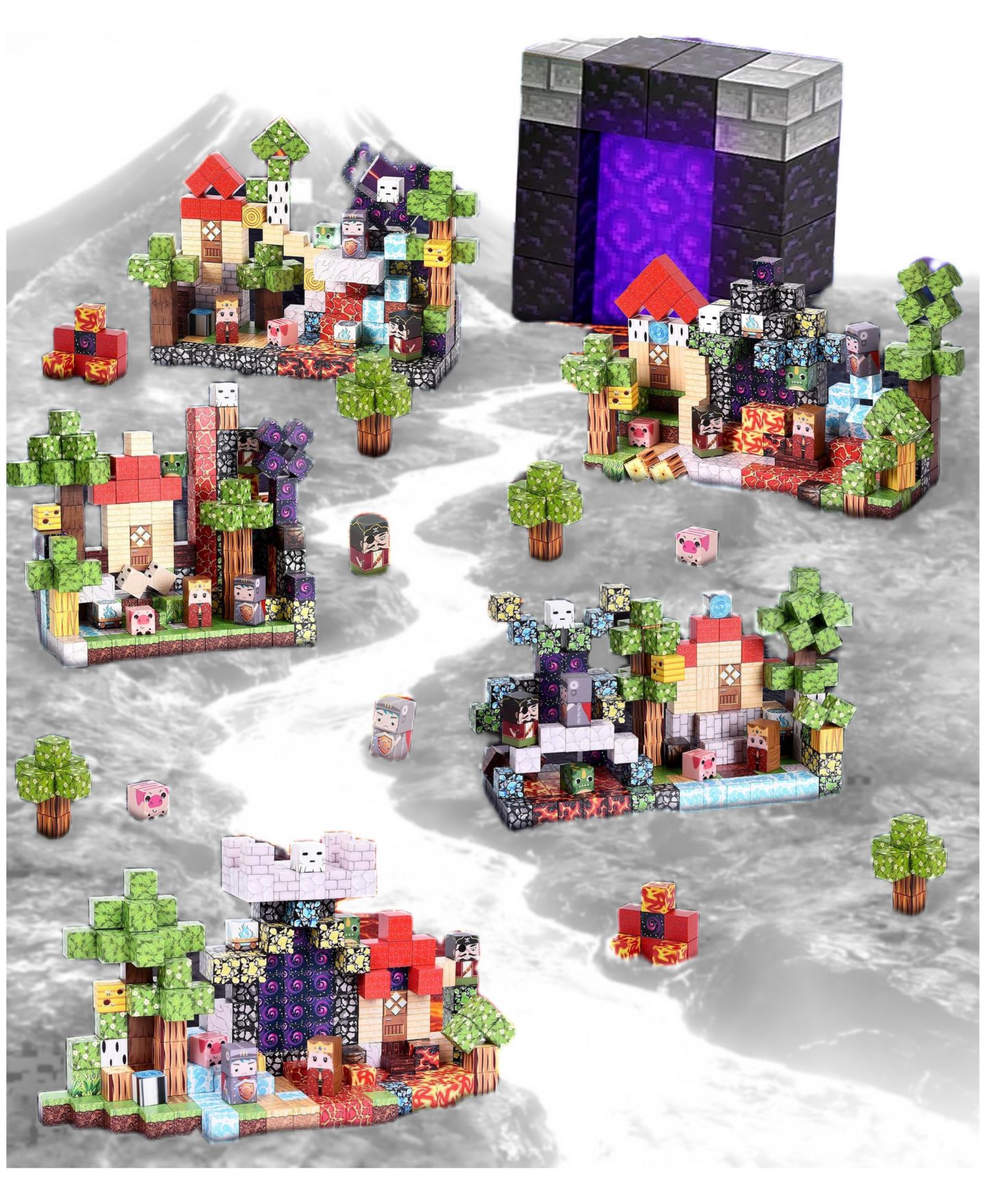Детские конструкторы GNUADZ 200-Piece Magnetic Building Blocks Set, Ages 3+, цвет: Разноцветный — фото 5