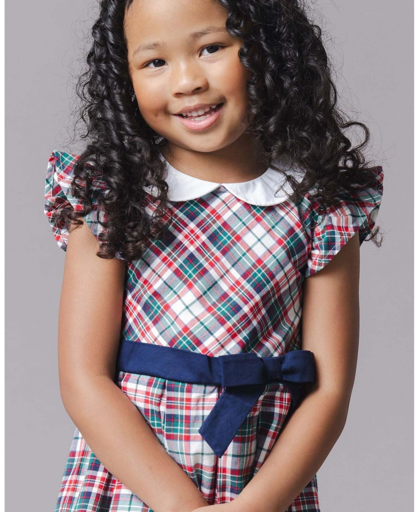 Платье Hope & Henry Peter Pan Collar Flutter-Sleeve Party Dress для девочек, цвет: Разноцветный — фото 5