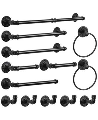 13 Pieces Industrial Pipe Bathroom Hardware Set