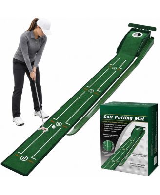 Indoor Golf Putting Green Mat Auto Ball Return Training Aid For Home Office Gift