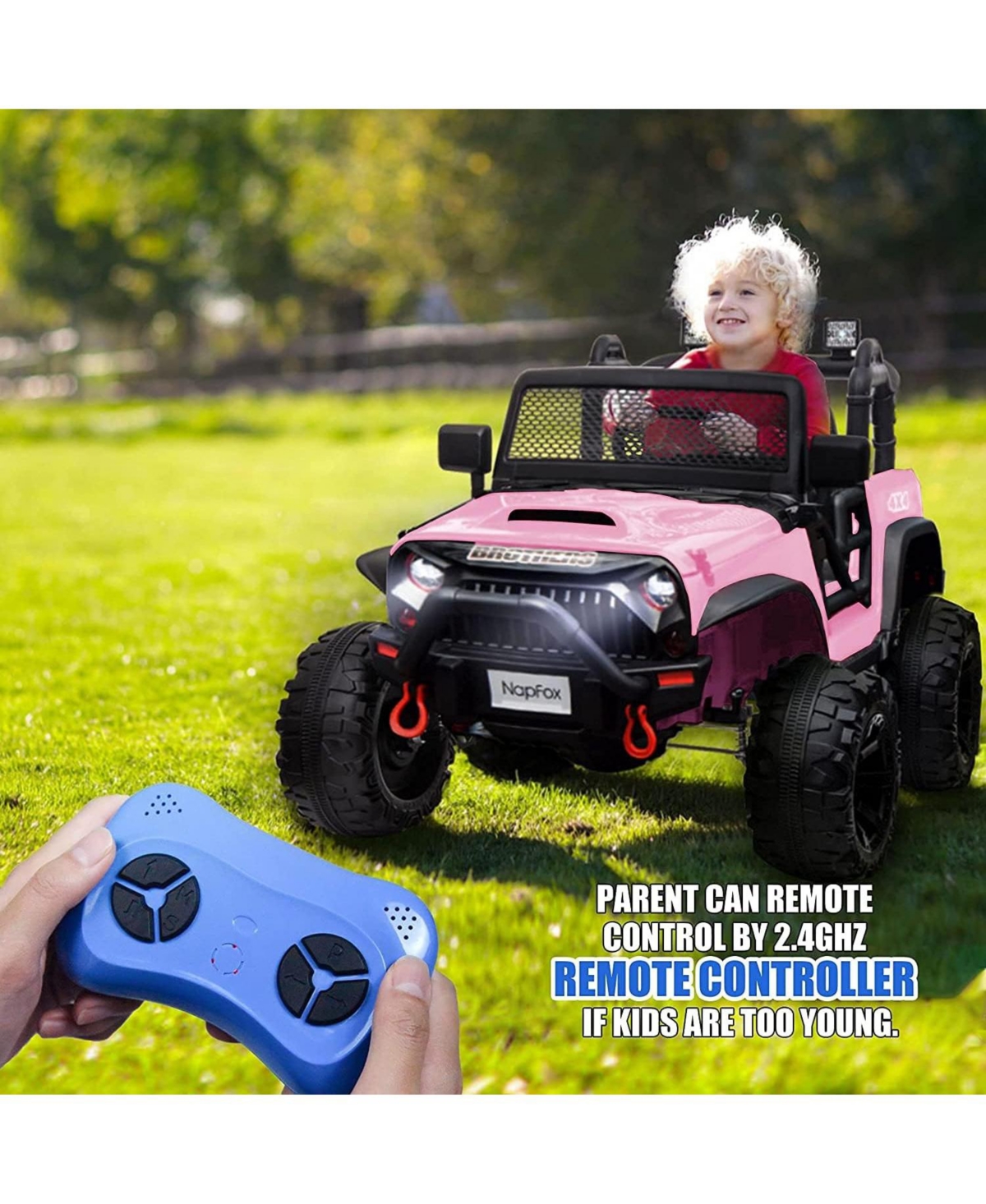Sevorley 2-Seater Remote Control Electric Ride-On Truck, Ages 1-8