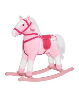Kids Rocking Horse with Soft Seat, Lightweight Frame & Realistic Horse Sounds, 110 lb Capacity, Ages 3+ Years