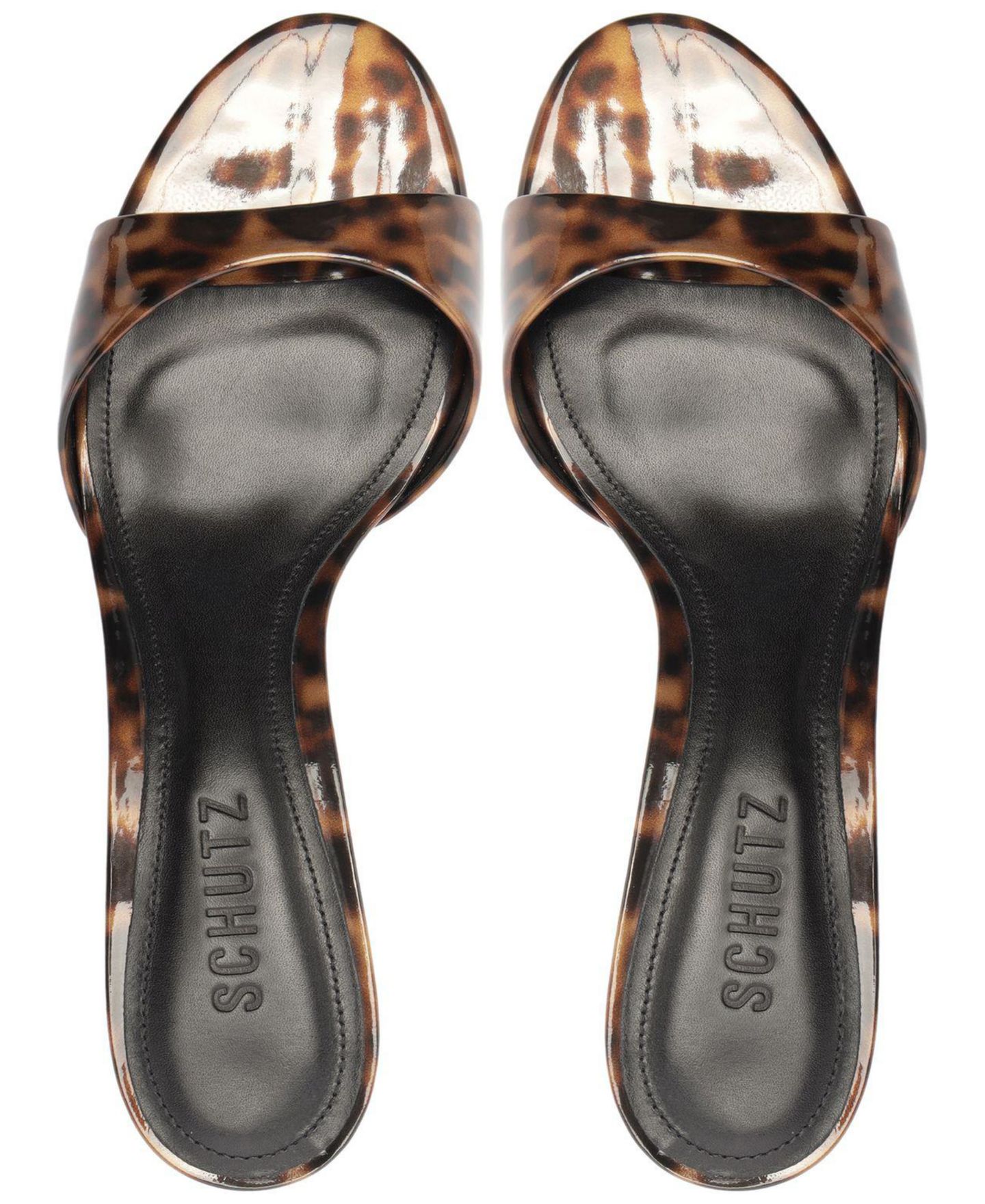 Женские сандалии Schutz Sally Mid Round Toe Kitten Heel Leather, цвет: С принтом — фото 11