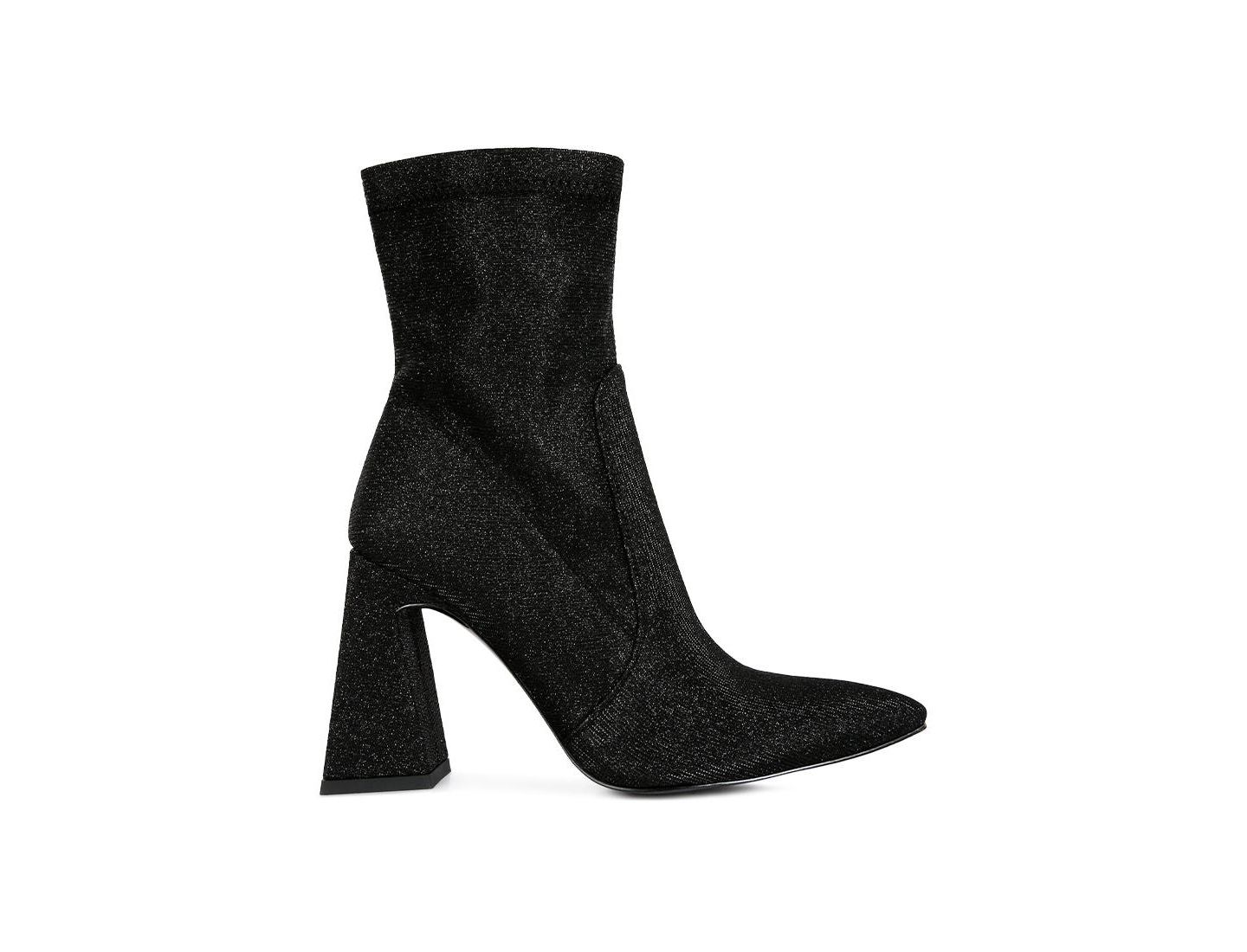 Женские ботинки London Rag Hustlers Shimmer Block Heeled Ankle, цвет: Чёрный — фото 3