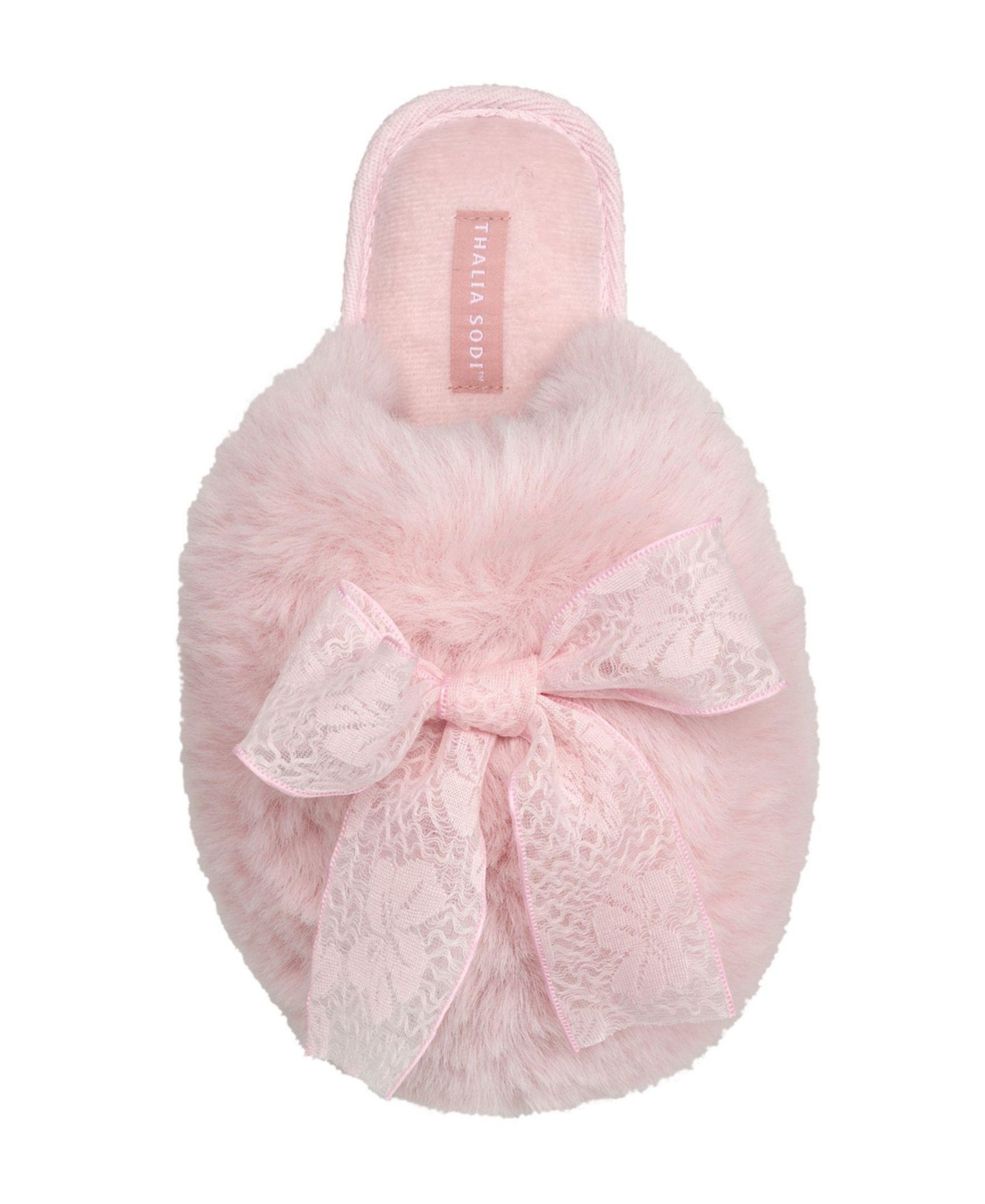 Женские тапочки Thalia Sodi Snowbow Puff Ball with Bow Slipper, цвет: Розовый — фото 5