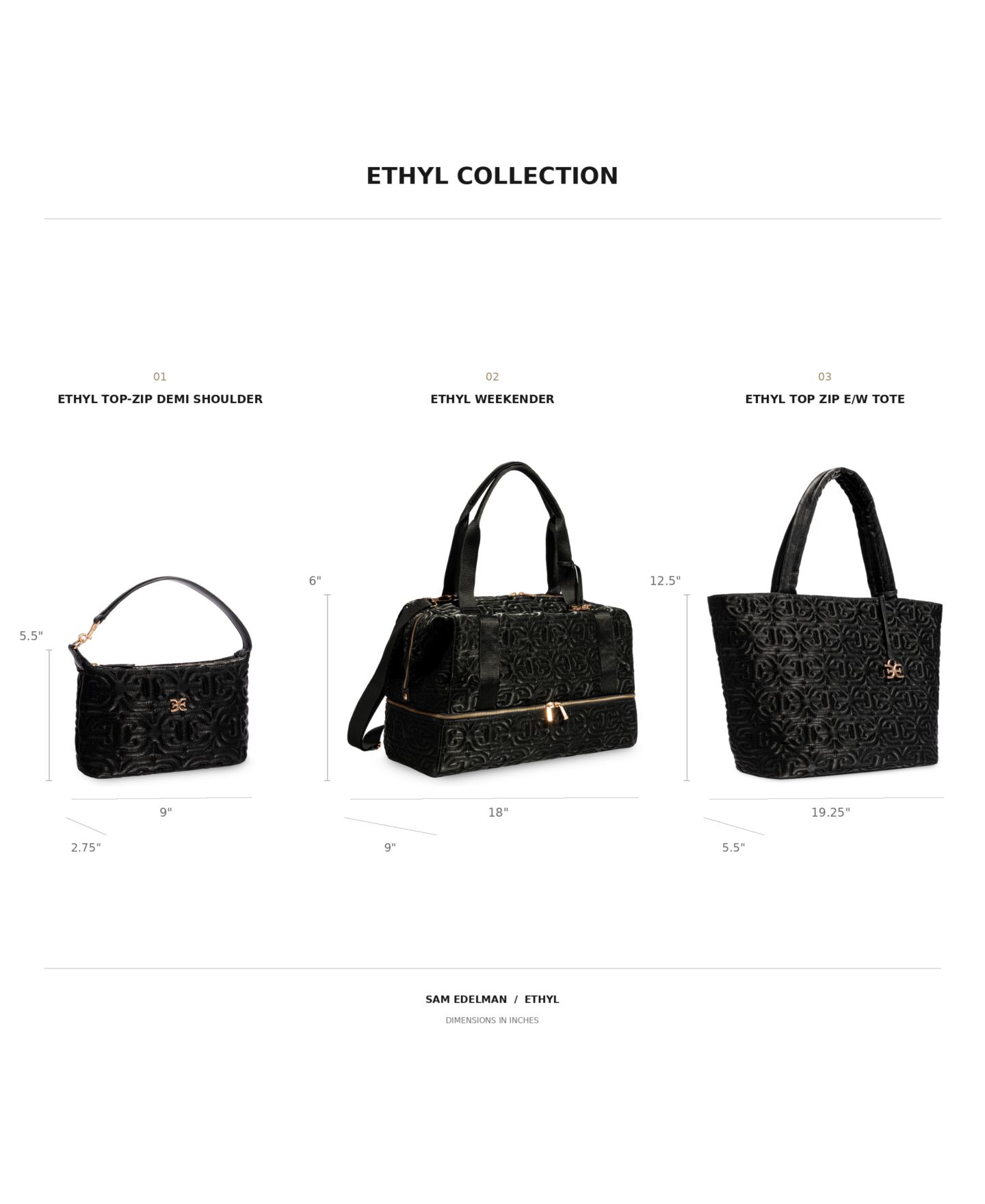 Женская сумка Sam Edelman Ethyl Collection, цвет: Чёрный — фото 1