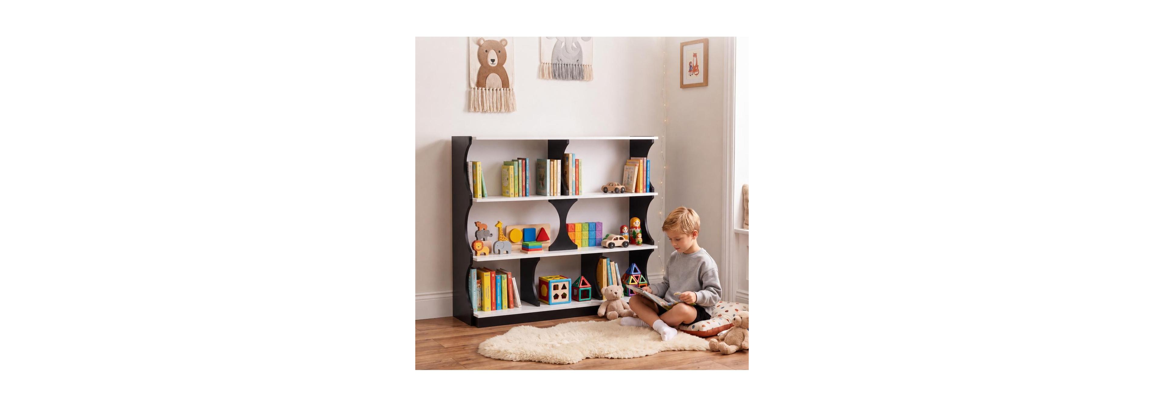 gaomon 39.37 Inch 3-Tier Mdf Kids Open Shelf Bookcase