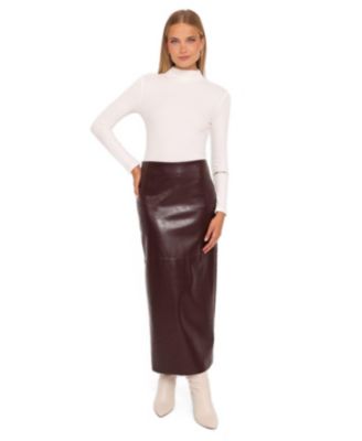 Women's Koda High-Waisted Faux Leather Maxi Skirt