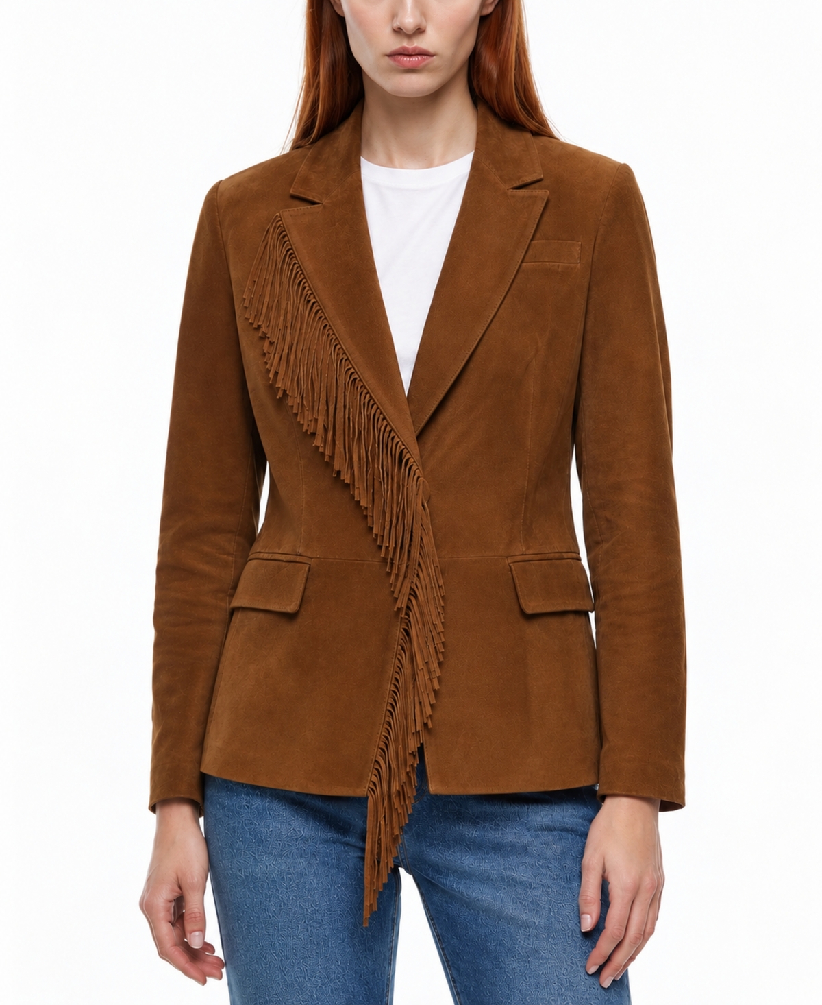Elie Tahari Women's The Adeline Suede Tassel-Detail Jacket