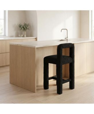 Boucle Counter Stool with Modern Design and Comfortable Seat