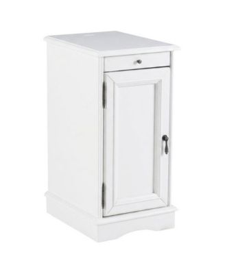 White accent table with sleek design and versatile surface for living space
