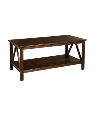Coffee Table with Sturdy Wooden Top and Modern Design