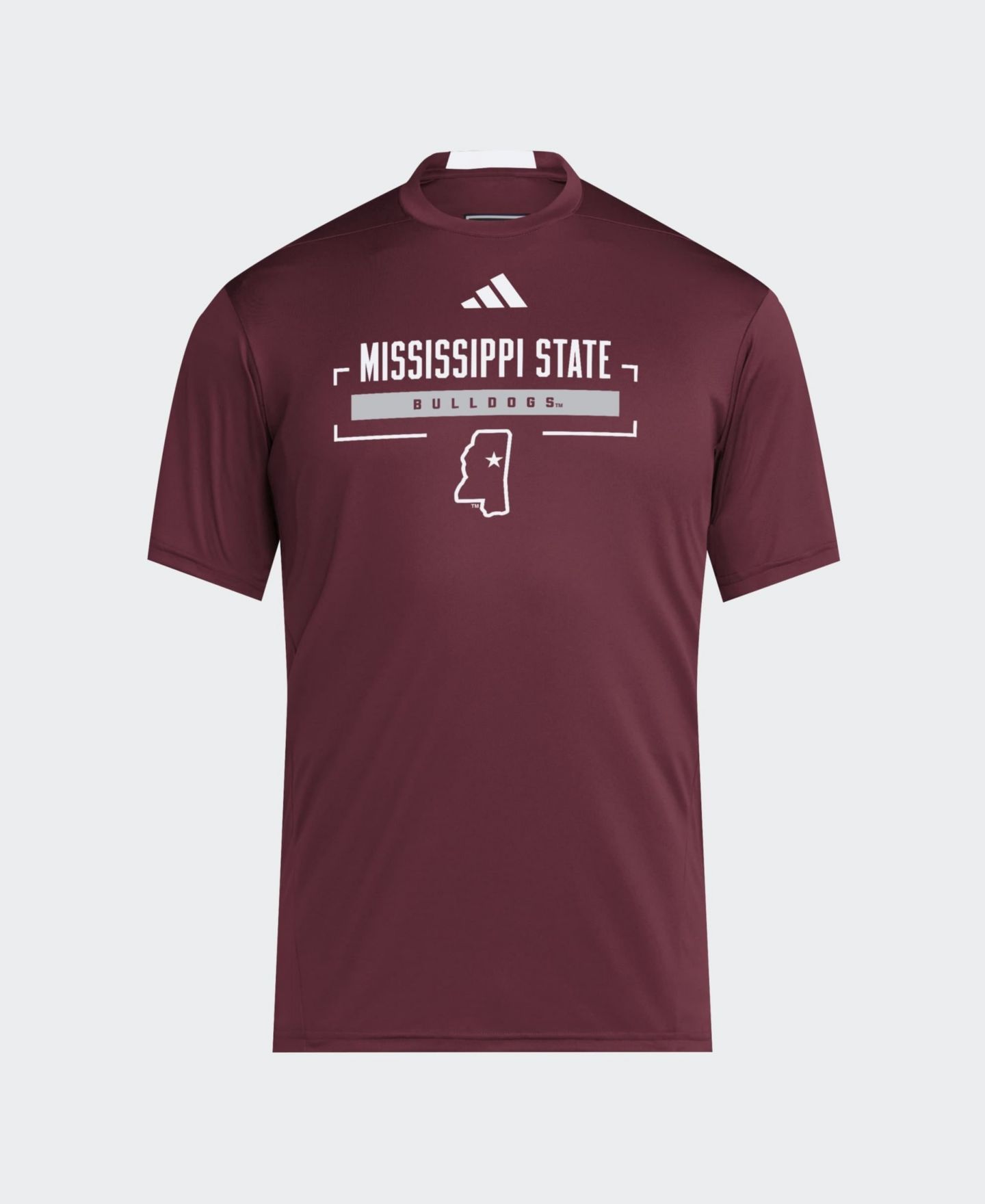 Мужская футболка adidas Maroon Mississippi State Bulldogs D4T Tri-Blend — фото 1