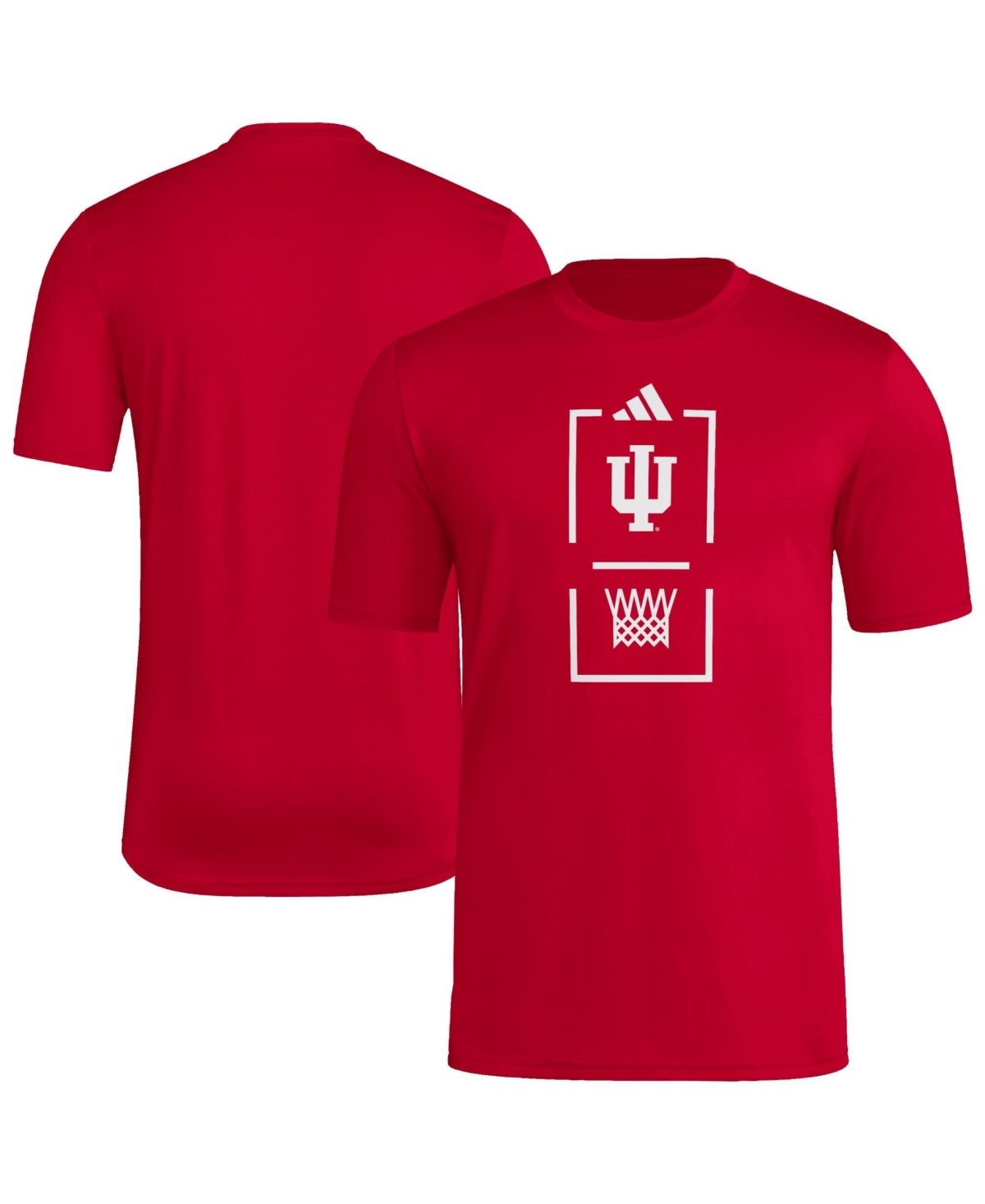 Adidas Men's Crimson Indiana Hoosiers On-Court Pregame T-Shirt - Crimson