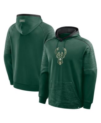 Men's Hunter Green Milwaukee Bucks Pick Roll Defender Pullover Hoodie