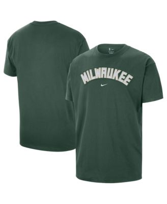 Men's Hunter Green Milwaukee Bucks Twill Logo T-Shirt