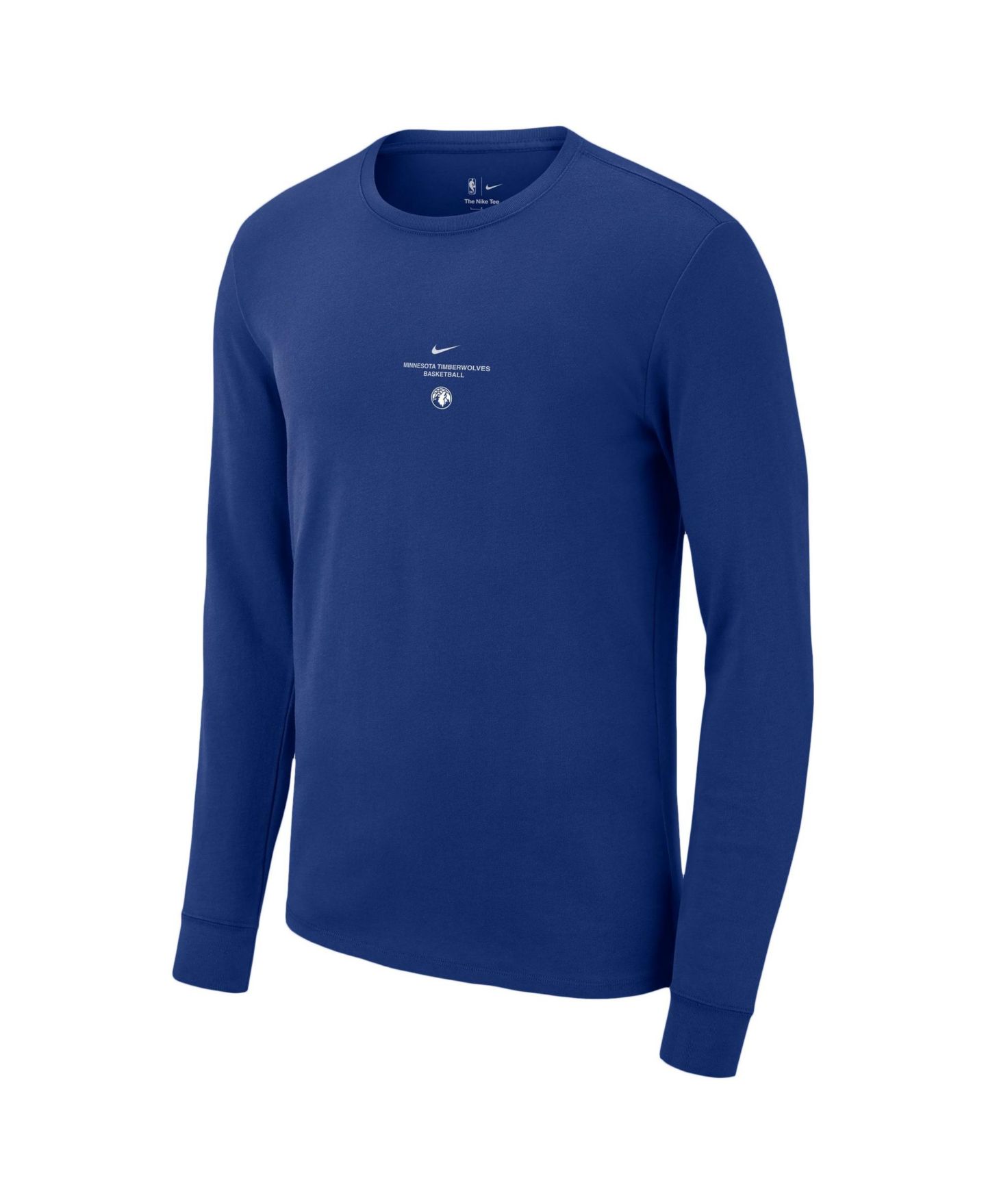 Мужская футболка Nike Blue Minnesota Timberwolves 2026 Standard Issue Practice Long Sleeve — фото 2