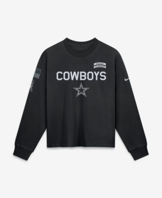 Women's Black Dallas Cowboys 2026 Salute to Service Sideline Long Sleeve T-Shirt