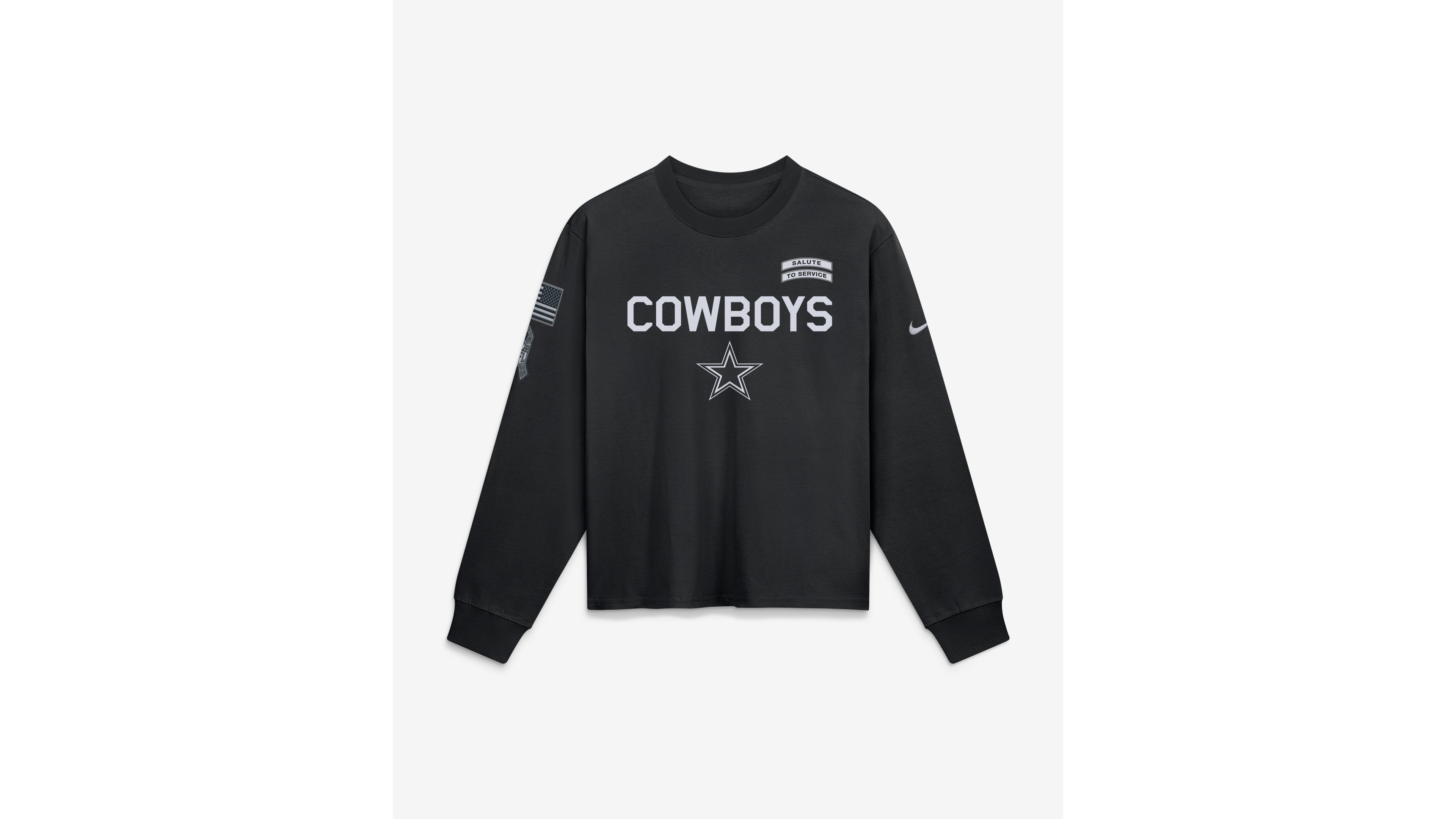 Nike Women's Black Dallas Cowboys 2026 Salute to Service Sideline Long Sleeve T-Shirt