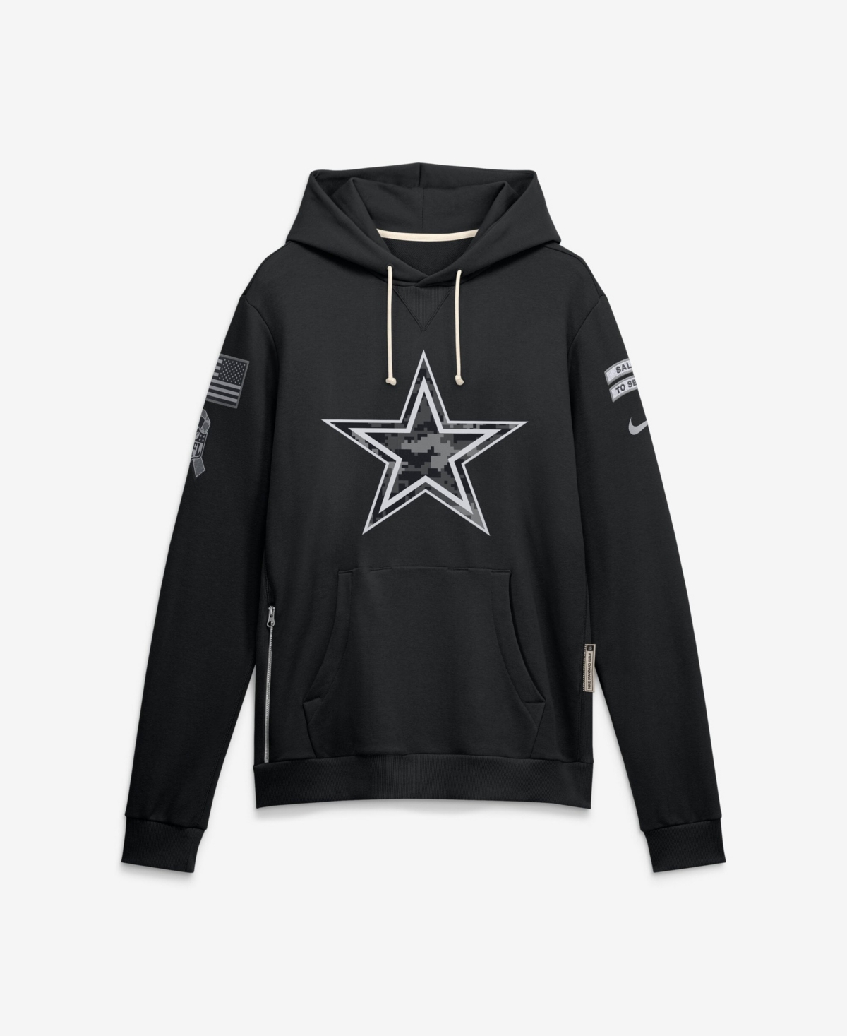 Nike Men's Black Dallas Cowboys 2026 Salute to Service Sideline Dri-fit Pullover Hoodie