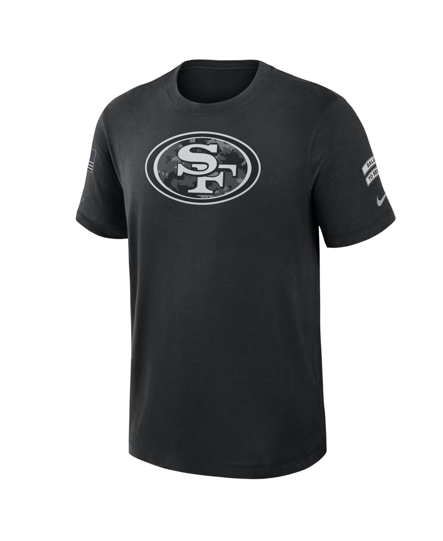 Мужская футболка Nike Black San Francisco 49ers 2026 Salute to Service Slub — фото 3