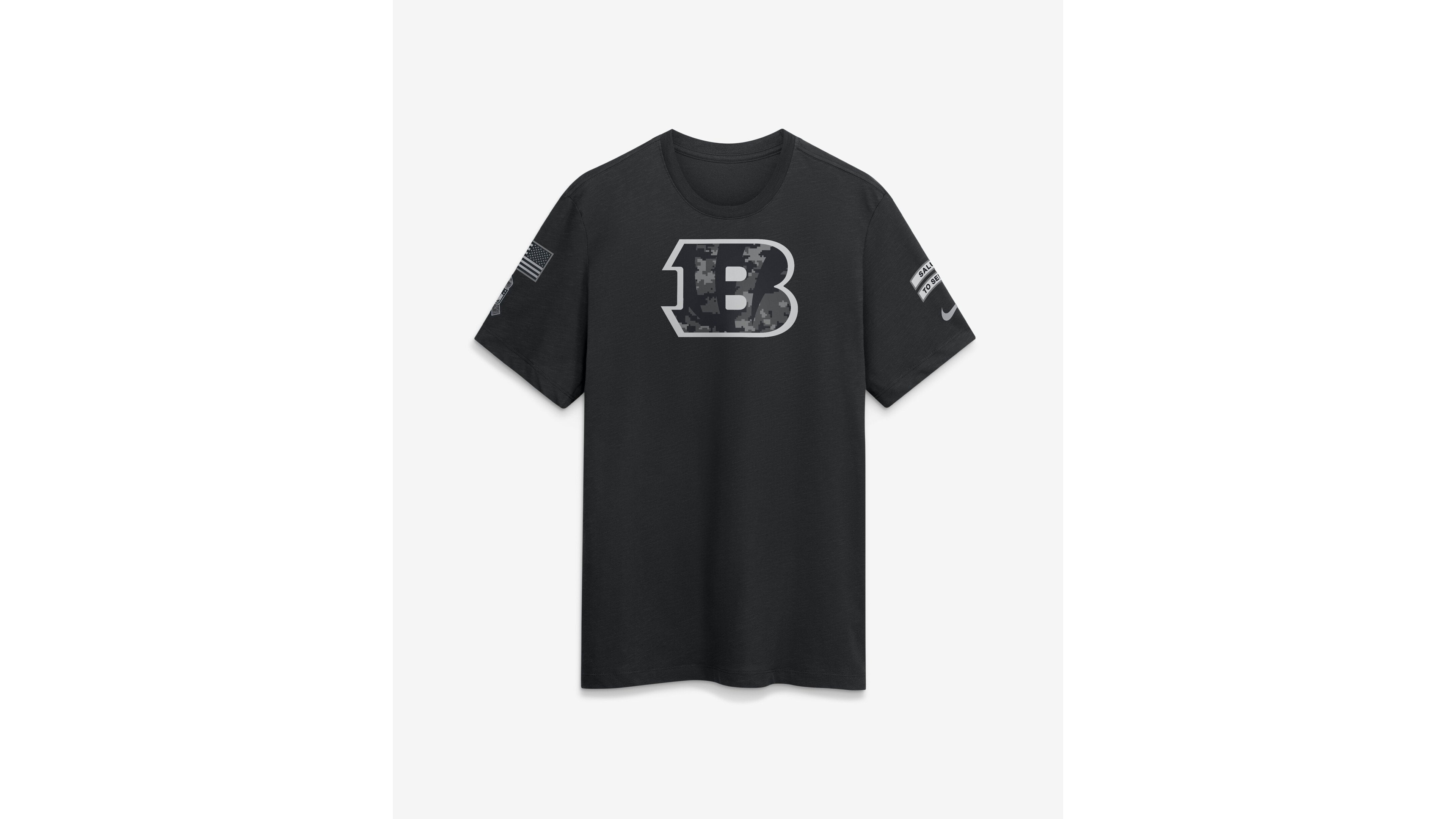 Nike Men's Black Cincinnati Bengals 2026 Salute to Service Slub T-Shirt