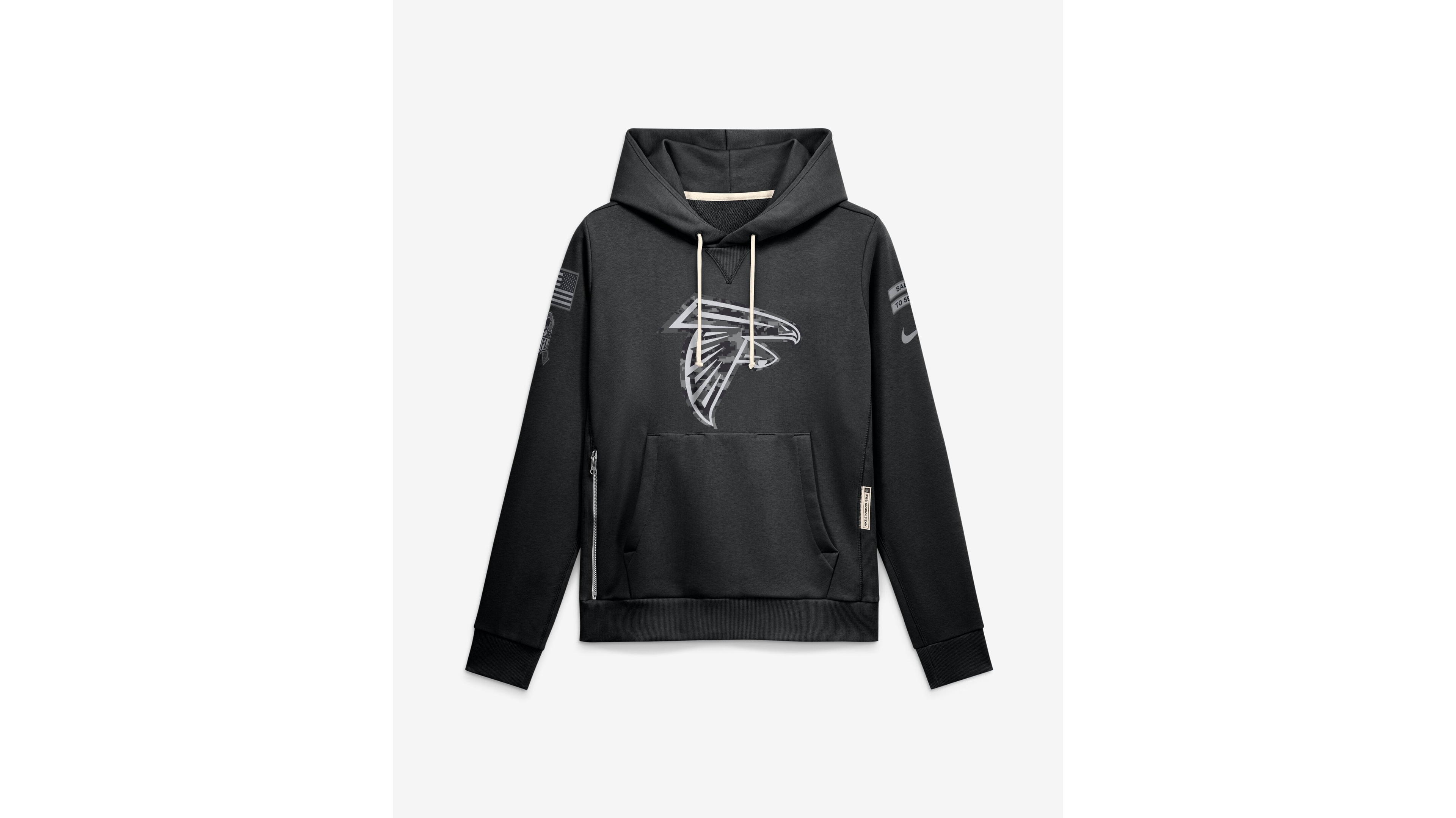 Nike Women's Black Atlanta Falcons 2026 Salute to Service Sideline Dri-fit Pullover Hoodie