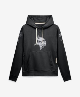 Women's Black Minnesota Vikings 2026 Salute to Service Sideline Dri-FIT Pullover Hoodie