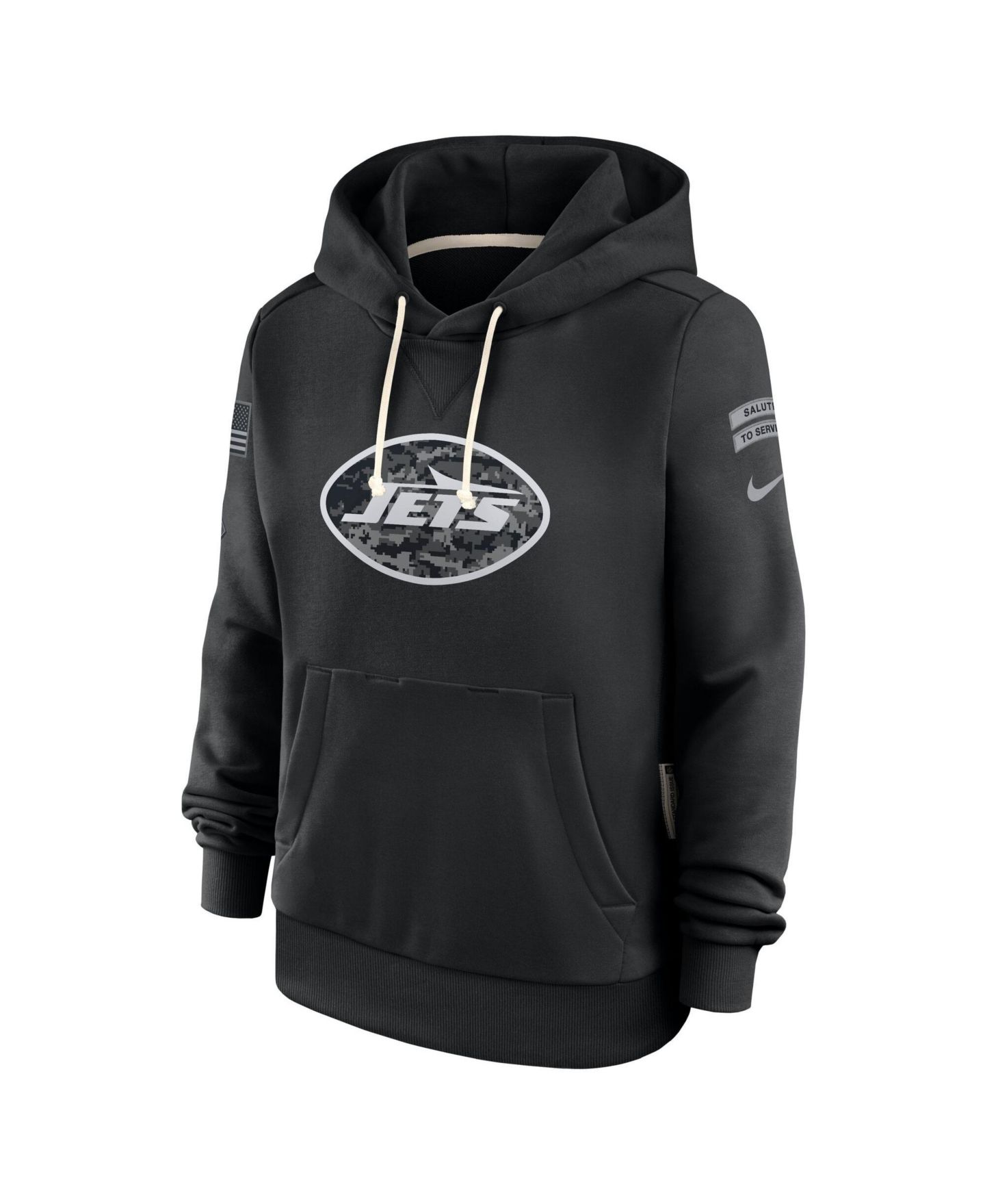 Женское худи Nike Black New York Jets 2026 Salute to Service Sideline Dri-FIT Pullover — фото 3