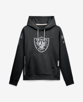 Women's Black Las Vegas Raiders 2026 Salute to Service Sideline Dri-FIT Pullover Hoodie